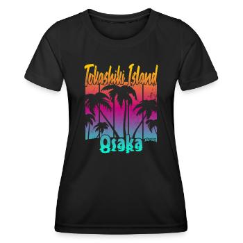 Tokashiki Island Osaka - Frauen Funktions-T-Shirt - Schwarz - Vorne - AI Model Female 172 light (172cm)