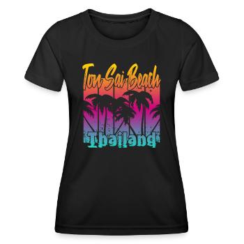 Ton Sai Beach Thailand - Frauen Funktions-T-Shirt - Schwarz - Vorne - AI Model Female 172 light (172cm)