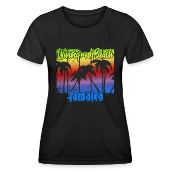 Winnifred Beach Jamaica - Frauen Funktions-T-Shirt - Schwarz - Vorne - AI Model Female 172 light (172cm)