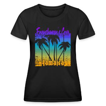 Frenchman's Cove Jamaica - Frauen Funktions-T-Shirt - Schwarz - Vorne - AI Model Female 172 light (172cm)