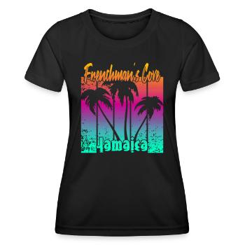 Frenchman’s Cove Jamaïque - T-shirt sport Femme - noir - Devant - AI Model Female 172 light (172cm)