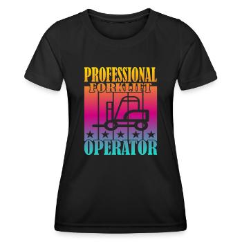 Professional Forklift Operator - Frauen Funktions-T-Shirt - Schwarz - Vorne - AI Model Female 172 light (172cm)