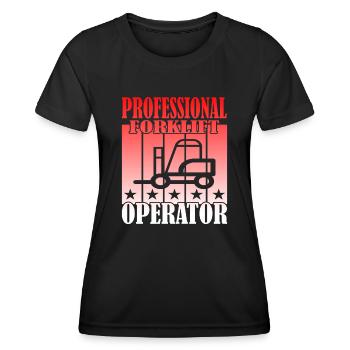 Professional Forklift Operator - Frauen Funktions-T-Shirt - Schwarz - Vorne - AI Model Female 172 light (172cm)