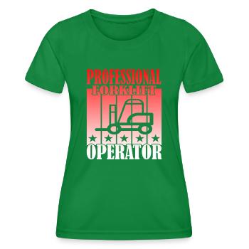 Professional Forklift Operator - Frauen Funktions-T-Shirt - Kelly Green - Vorne - AI Model Female 172 dark (172cm)