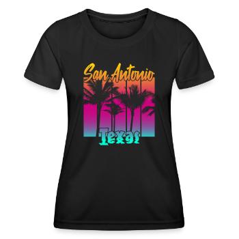 San Antonio Texas - Women's Functional T-Shirt - black - Front - AI Model Female 172 light (172cm)