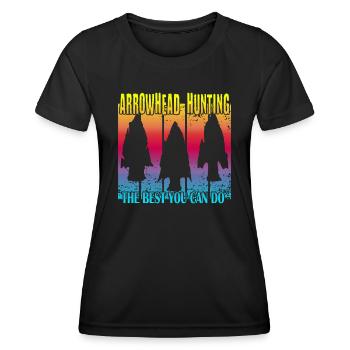 Arrowhead Hunting - Frauen Funktions-T-Shirt - Schwarz - Vorne - AI Model Female 172 light (172cm)