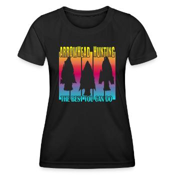 Arrowhead Hunting - Frauen Funktions-T-Shirt - Schwarz - Vorne - AI Model Female 172 light (172cm)