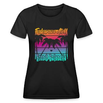 Atoll de Fakarava Français Polynésie - T-shirt sport Femme - noir - Devant - AI Model Female 172 light (172cm)