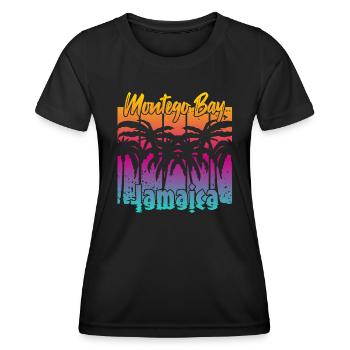 Montego Bay Jamaica - Frauen Funktions-T-Shirt - Schwarz - Vorne - AI Model Female 172 light (172cm)