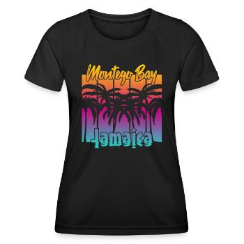 Montego Bay Jamaica - Frauen Funktions-T-Shirt - Schwarz - Vorne - AI Model Female 172 light (172cm)