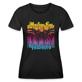 Montego Bay Jamaica - Frauen Funktions-T-Shirt - Schwarz - Vorne - AI Model Female 172 light (172cm)