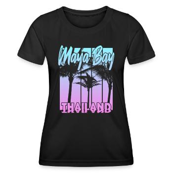 Maya Bay Thailand - Women's Functional T-Shirt - black - Front - AI Model Female 172 light (172cm)