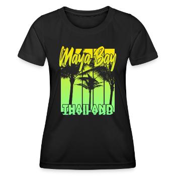 Maya Bay Thailand - Women's Functional T-Shirt - black - Front - AI Model Female 172 light (172cm)