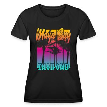 Maya Bay Thailand - Women's Functional T-Shirt - black - Front - AI Model Female 172 light (172cm)