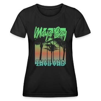 Maya Bay Thailand - Women's Functional T-Shirt - black - Front - AI Model Female 172 light (172cm)