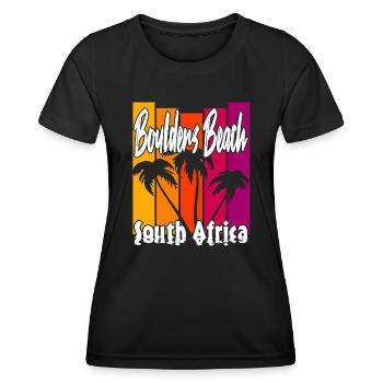 Boulders Beach - Frauen Funktions-T-Shirt - Schwarz - Vorne - AI Model Female 172 light (172cm)
