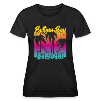 Vintage Bottom Bay Barbados Sunset - Women's Functional T-Shirt - black - Front - AI Model Female 172 light (172cm)