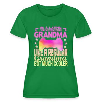 Grand-mère joueuse - T-shirt sport Femme - vert - Devant - AI Model Female 172 dark (172cm)