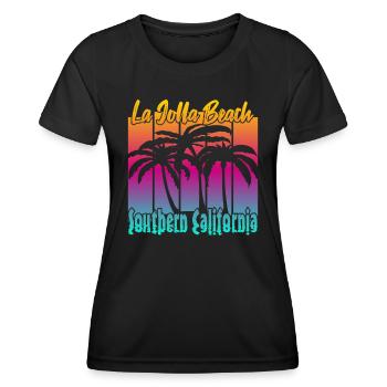 La Jolla Beach Southern California - Frauen Funktions-T-Shirt - Schwarz - Vorne - AI Model Female 172 light (172cm)
