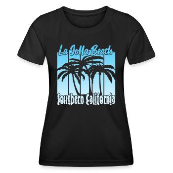 La Jolla Beach Southern California - Frauen Funktions-T-Shirt - Schwarz - Vorne - AI Model Female 172 light (172cm)