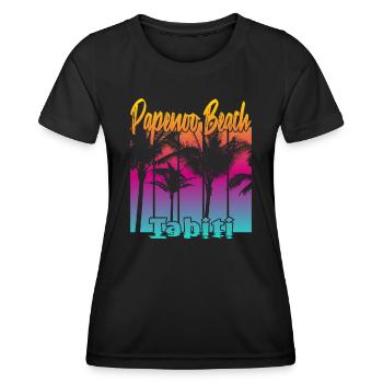 Papenoo Beach Tahiti - Frauen Funktions-T-Shirt - Schwarz - Vorne - AI Model Female 172 light (172cm)