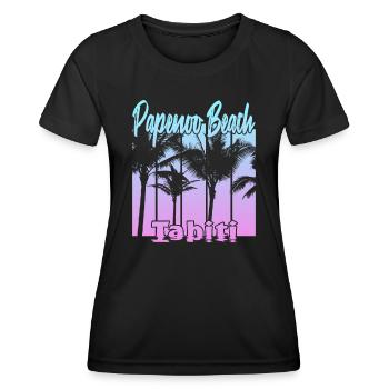 Papenoo Beach Tahiti - Frauen Funktions-T-Shirt - Schwarz - Vorne - AI Model Female 172 light (172cm)