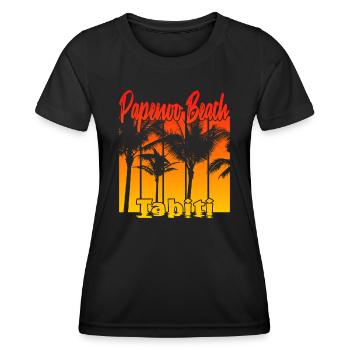 Papenoo Beach Tahiti - Frauen Funktions-T-Shirt - Schwarz - Vorne - AI Model Female 172 light (172cm)