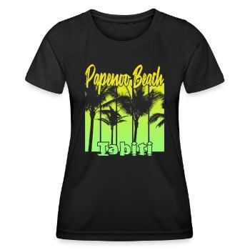 Papenoo Beach Tahiti - Frauen Funktions-T-Shirt - Schwarz - Vorne - AI Model Female 172 light (172cm)