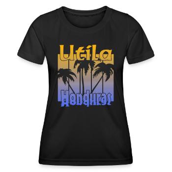 Utila Honduras - Frauen Funktions-T-Shirt - Schwarz - Vorne - AI Model Female 172 light (172cm)