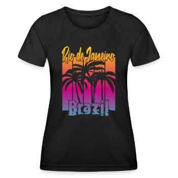Rio de Janeiro Brésil - T-shirt sport Femme - noir - Devant - AI Model Female 172 light (172cm)