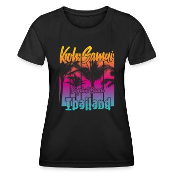 Koh Samui Thaïlande Bophut Beach - T-shirt sport Femme - noir - Devant - AI Model Female 172 light (172cm)