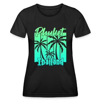 Phuket Thailand Sonnenuntergang - Frauen Funktions-T-Shirt - Schwarz - Vorne - AI Model Female 172 light (172cm)
