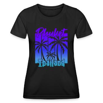Phuket Thailand Sonnenuntergang - Frauen Funktions-T-Shirt - Schwarz - Vorne - AI Model Female 172 light (172cm)