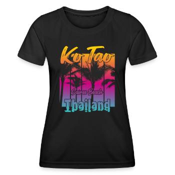 Ko Tao Sairee Beach Thaïlande - T-shirt sport Femme - noir - Devant - AI Model Female 172 light (172cm)