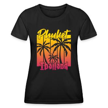 Phuket Thailand Sonnenuntergang - Frauen Funktions-T-Shirt - Schwarz - Vorne - AI Model Female 172 light (172cm)