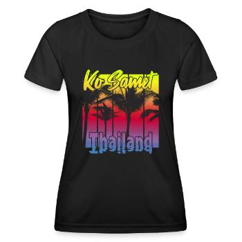 Ko Samet Thailand - Frauen Funktions-T-Shirt - Schwarz - Vorne - AI Model Female 172 light (172cm)