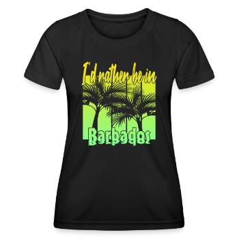 I'd rather be in Barbados - Women's Functional T-Shirt - black - Front - AI Model Female 172 light (172cm)