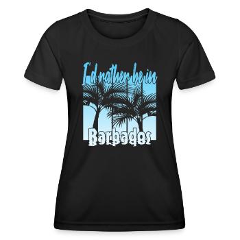 I'd rather be in Barbados - Women's Functional T-Shirt - black - Front - AI Model Female 172 light (172cm)