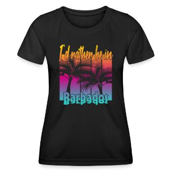 I'd rather be in Barbados - Women's Functional T-Shirt - black - Front - AI Model Female 172 light (172cm)