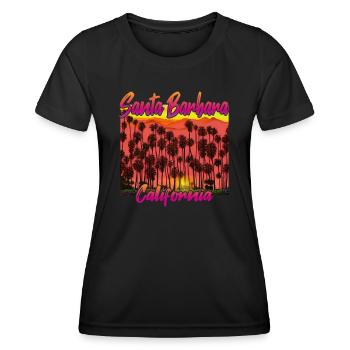Santa Barbara Californie - T-shirt sport Femme - noir - Devant - AI Model Female 172 light (172cm)