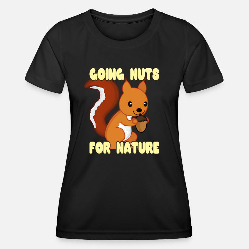 Going Nuts For Nature - Women's Functional T-Shirt - black