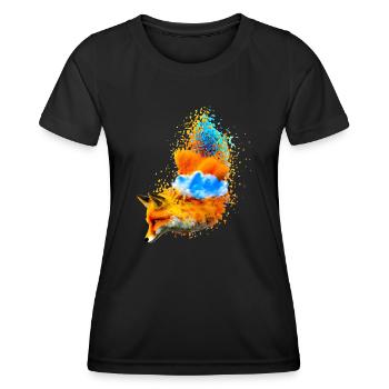 Wilde Kreativität Fuchs - Frauen Funktions-T-Shirt - Schwarz - Vorne - AI Model Female 172 light (172cm)
