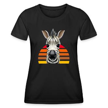Cute zebra design - Women's Functional T-Shirt - black - Front - AI Model Female 172 light (172cm)