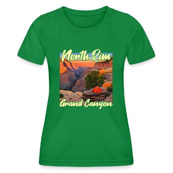 Sonnenuntergang North Rim Grand Canyon - Frauen Funktions-T-Shirt - Kelly Green - Vorne - AI Model Female 172 dark (172cm)
