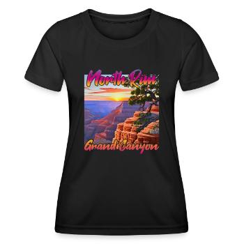 Sonnenuntergang North Rim Grand Canyon - Frauen Funktions-T-Shirt - Schwarz - Vorne - AI Model Female 172 light (172cm)