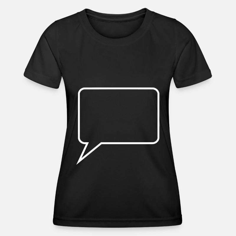 Personalize your own comic speech bubble - Women's Functional T-Shirt - black