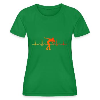 Rollerskate Rollschuhlaufen Roller Skates - Frauen Funktions-T-Shirt - Kelly Green - Vorne - AI Model Female 172 dark (172cm)
