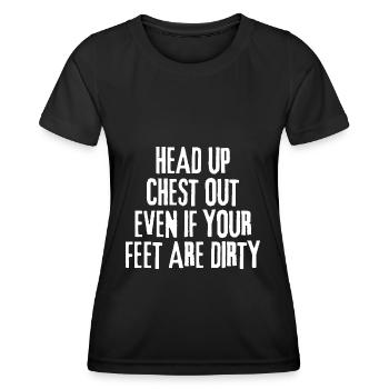toller Spruch Design - Frauen Funktions-T-Shirt - Schwarz - Vorne - AI Model Female 172 light (172cm)