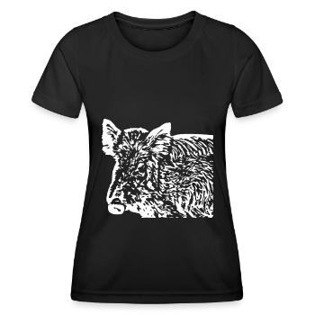 Wild boar Wild boar Pig Sow Pigs - Women's Functional T-Shirt - black - Front - AI Model Female 172 light (172cm)