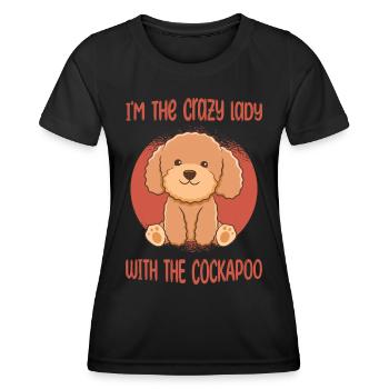 Cockapoo Dog - Women's Functional T-Shirt - black - Front - AI Model Female 172 light (172cm)